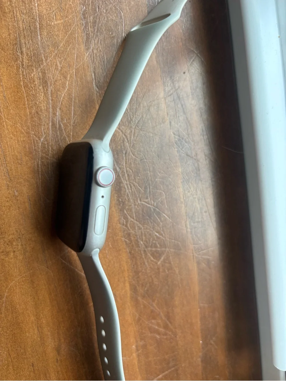 Apple Watch Series 7 Silver Case with Grey Sport Band